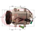 Kompresor Zexel DCW17 127mm 6PK 12V R134a