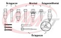 Poszczególne elementy zestawu ściągaczy sprzęgła klimatyzacji