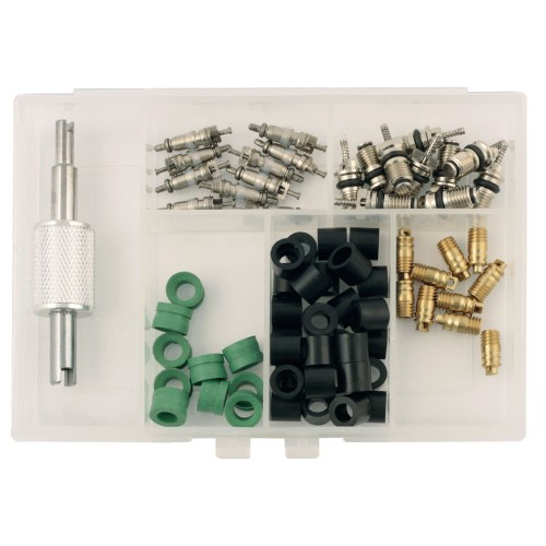 Zestaw zaworków i uszczelniaczy z kluczykiem