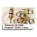 Zestaw zaworków z kluczykiem 5x zaworek CH-V066, Peugeot / Volvo