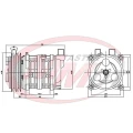 Kompresor Zexel TM-13 135mm 2A 12V R134a