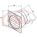 Wylot powietrza obrotowy 90 mm