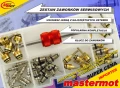 Zestaw zaworków z kluczykiem znajduje się w plastikowym pudełku z 8 przegródkami do dowolnej konfiguracji