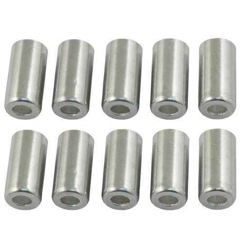 Tuleje aluminiowe do zagniatania rozmiar 3/8" komplet 10 szt.