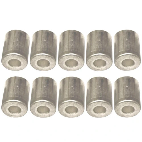 Tuleje aluminiowe do zagniatania przewodów rozmiar 1/2" komplet 10 szt.